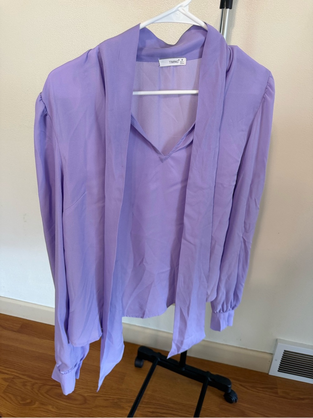 Timing Lavender Sheer Blouse